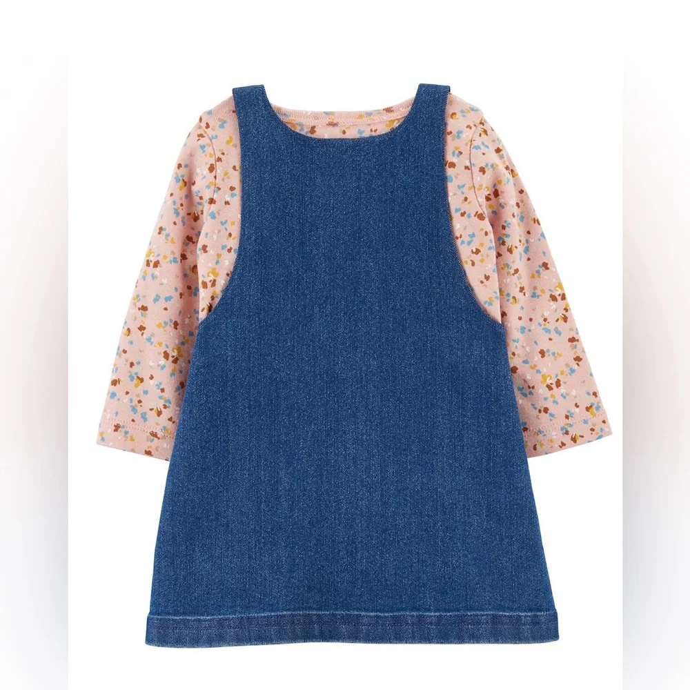Baby 3-Piece Tee &‎ Chambray Jumper Set SIZE 18M